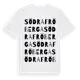 White t-shirt med Södra Fröberga ordlek t-shirt