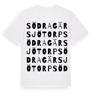 Södra Gärsjötorp ordlek t-shirt – ekologisk bomull t-shirt från Pinshirt