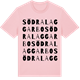 Pink Cotton t-shirt med Södra Laggarbo ordlek t-shirt