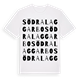 White t-shirt med Södra Laggarbo ordlek t-shirt