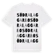 White t-shirt med Södra Laggarbo ordlek t-shirt