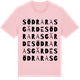 Pink Cotton t-shirt med Södra Rasgärde ordlek t-shirt