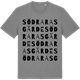 Mid Heather Gray t-shirt med Södra Rasgärde ordlek t-shirt