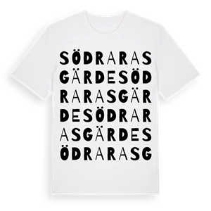 Södra Rasgärde ordlek t-shirt – ekologisk bomull t-shirt från Pinshirt
