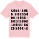 Pink Cotton t-shirt med Södra Rönningen ordlek t-shirt
