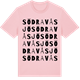 Pink Cotton t-shirt med Södra Våsjö ordlek t-shirt