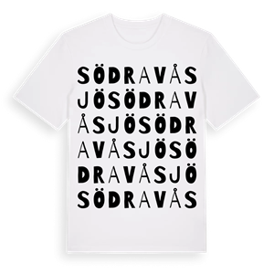 Södra Våsjö ordlek t-shirt – ekologisk bomull t-shirt från Pinshirt