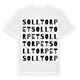 White t-shirt med Solltorpet ordlek t-shirt