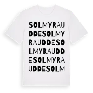 Solmyra Udde ordlek t-shirt – ekologisk bomull t-shirt från Pinshirt