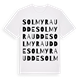 White t-shirt med Solmyra udde ordlek t-shirt