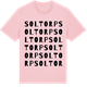 Pink Cotton t-shirt med Soltorp ordlek t-shirt
