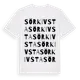 White t-shirt med Sör Kivsta ordlek t-shirt