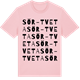 Pink Cotton t-shirt med Sör-Tveta ordlek t-shirt