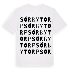 Sörbytorp ordlek t-shirt – ekologisk bomull t-shirt från Pinshirt