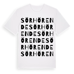 Sörhörende ordlek t-shirt – ekologisk bomull t-shirt från Pinshirt