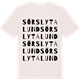 Vintage White t-shirt med Sörslytalund ordlek t-shirt