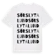 White t-shirt med Sörslytalund ordlek t-shirt