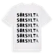 White t-shirt med Sörsylta ordlek t-shirt
