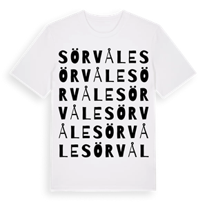 Sörvåle ordlek t-shirt – ekologisk bomull t-shirt från Pinshirt