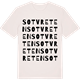 Vintage White t-shirt med Sotvreten ordlek t-shirt