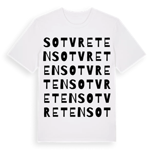 Sotvreten ordlek t-shirt – ekologisk bomull t-shirt från Pinshirt