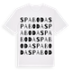 White t-shirt med Spaboda ordlek t-shirt