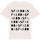 Vintage White t-shirt med Spaboda ordlek t-shirt