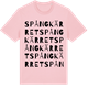 Pink Cotton t-shirt med Spångkärret ordlek t-shirt