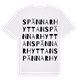 White t-shirt med Spännarhyttan ordlek t-shirt