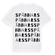 White t-shirt med Spännars ordlek t-shirt