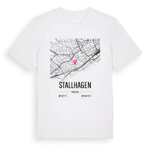Stallhagen karta t-shirt – ekologisk bomull t-shirt från Pinshirt