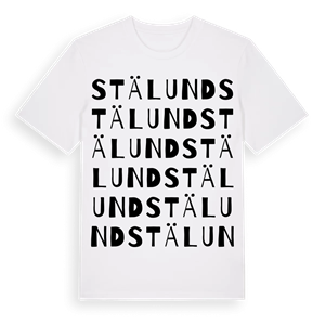 Stälund ordlek t-shirt – ekologisk bomull t-shirt från Pinshirt