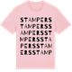 Pink Cotton t-shirt med Stampers ordlek t-shirt