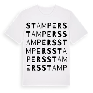Stampers ordlek t-shirt – ekologisk bomull t-shirt från Pinshirt