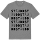 Mid Heather Gray t-shirt med Stäudd ordlek t-shirt