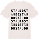 Vintage White t-shirt med Stäudd ordlek t-shirt