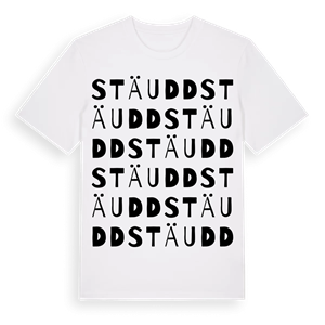 Stäudd ordlek t-shirt – ekologisk bomull t-shirt från Pinshirt