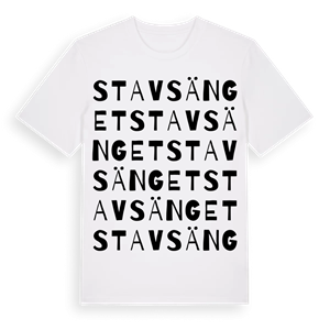 Stavsänget ordlek t-shirt – ekologisk bomull t-shirt från Pinshirt