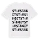 White t-shirt med Stavsänget ordlek t-shirt