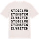 Vintage White t-shirt med Stegelvreten ordlek t-shirt