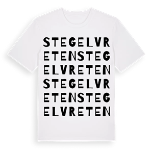 Stegelvreten ordlek t-shirt – ekologisk bomull t-shirt från Pinshirt