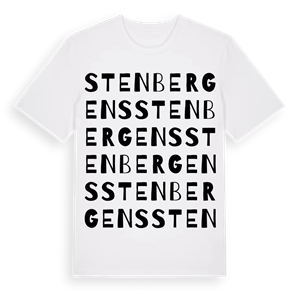 Stenbergens ordlek t-shirt – ekologisk bomull t-shirt från Pinshirt