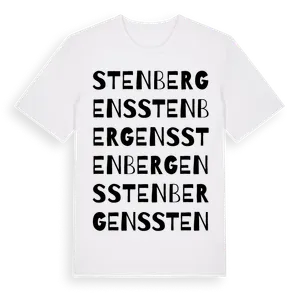 Stenbergens ordlek t-shirt – ekologisk bomull t-shirt från Pinshirt
