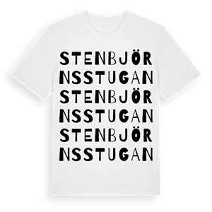 Stenbjörnsstugan ordlek t-shirt – ekologisk bomull t-shirt från Pinshirt