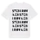White t-shirt med Stenbroviken ordlek t-shirt