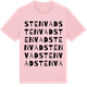 Pink Cotton t-shirt med Stenvad ordlek t-shirt