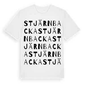 Stjärnbacka ordlek t-shirt – ekologisk bomull t-shirt från Pinshirt