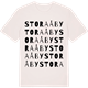 Vintage White t-shirt med Stora Åby ordlek t-shirt