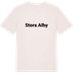 Vintage White t-shirt med Stora Alby fetstil t-shirt