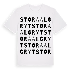 Stora Algryt ordlek t-shirt – ekologisk bomull t-shirt från Pinshirt